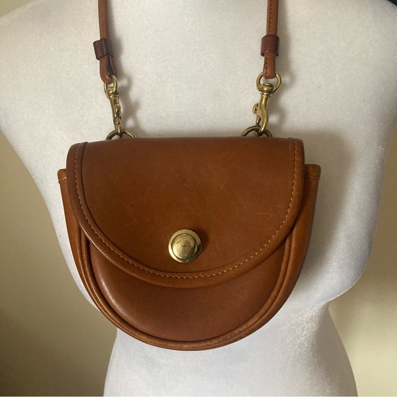 Coach Handbags - Vintage 1980s Coach Mini Brown Leather Crossbody